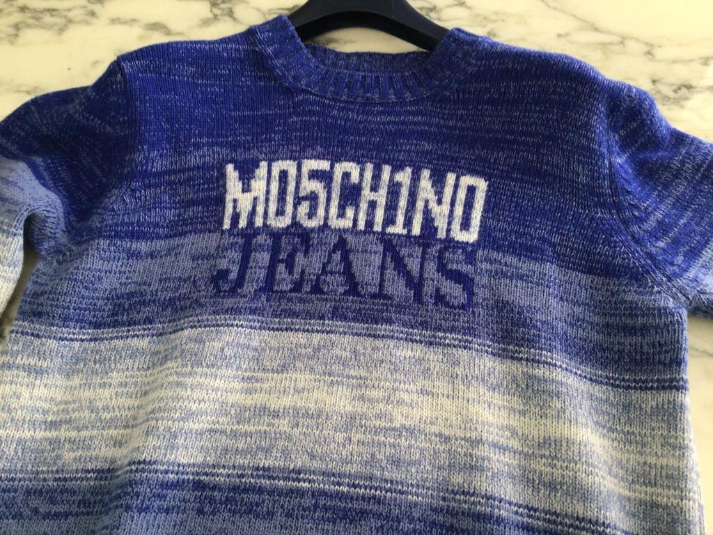 Dames trui Moschino, Blauw, Maat 42/44 (L), Nieuw, Moschino