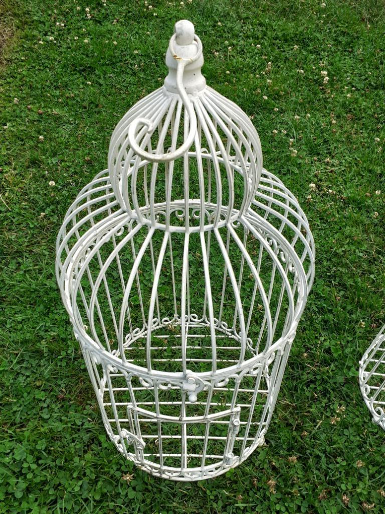 SET DE DEUX CAGES DECORATIVES EN FER FORGE PATINE, Enlèvement ou Envoi, Neuf