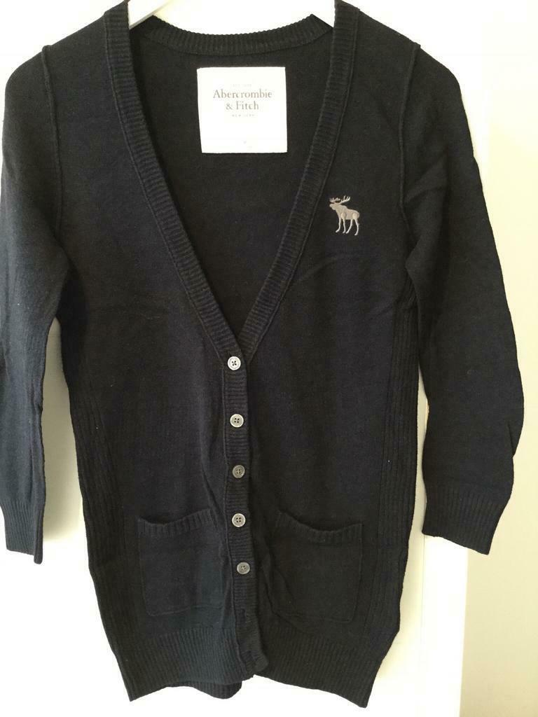 Abercrombie&Fitch blauwe Gillet, maat M, lang model, Ophalen, Zo goed als nieuw, Maat 38/40 (M)