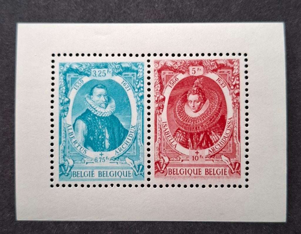 Belgique : COB 581A/82A-BL17 ** Services social 1942., Sans timbre, Neuf, Enlèvement ou Envoi, Non oblitéré