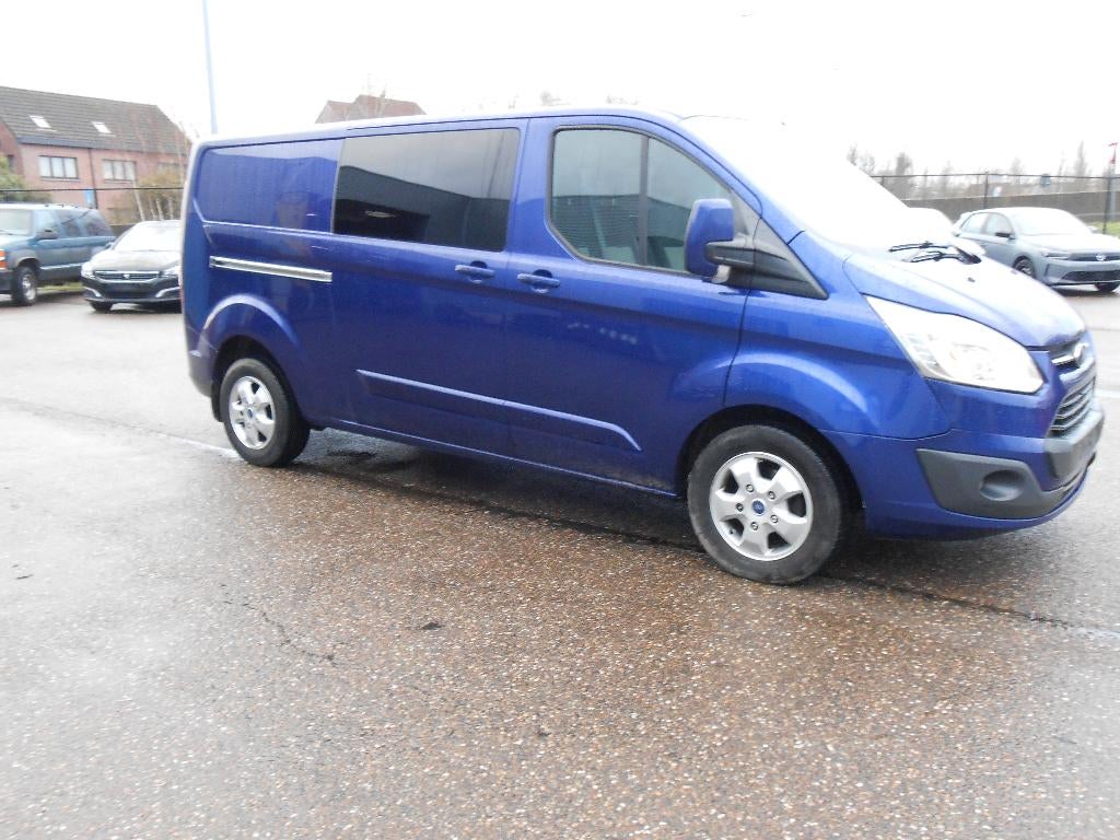 FORD TRANSIT DUBBEL CABINE AUTOMAAT, Auto's, 4 deurs, Euro 6, 4 cilinders, Blauw