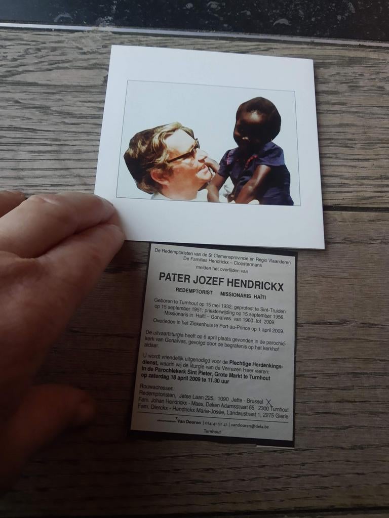 Bp missionaris Haïti, Hendrickx, Turnhout 1932 - Haïti 2009, Ophalen of Verzenden