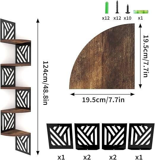 Étagère d'angle en bois à cinq niveaux | LIVRAISON GRATUITE, Maison & Meubles, Neuf, -, -, VASEMOUH