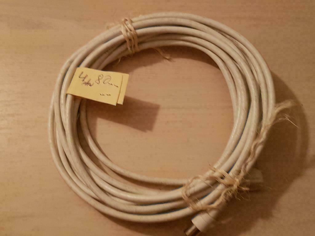 Câble de 4 M 80 pour télé coditel couleurs blanc, TV, Hi-fi & Vidéo, Enlèvement ou Envoi, Utilisé, 2 à 5 mètres, Câble TV