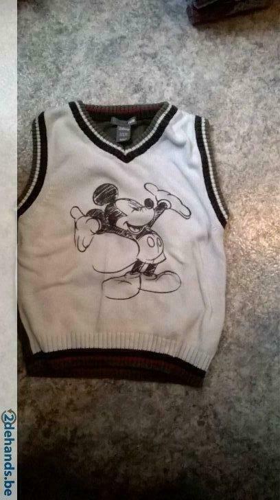 Debardeur Mickey Mouse maat 110- trui zonder mouwen, Ophalen of Verzenden, Gebruikt, Jongen, Trui of Vest