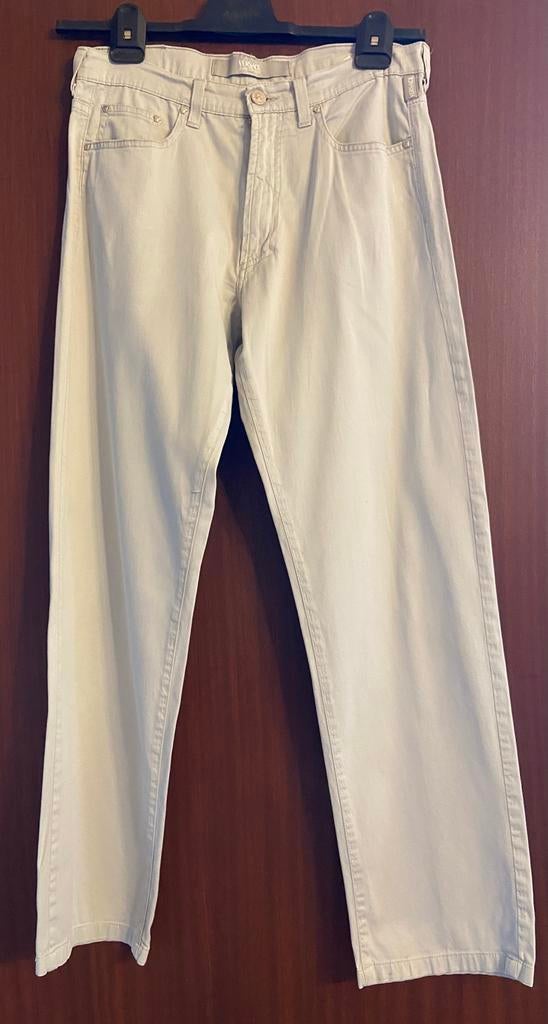 Lichtgrijze heren chino - Versace, Kleding | Heren, Maat 48/50 (M), Ophalen of Verzenden, Zo goed als nieuw, Grijs