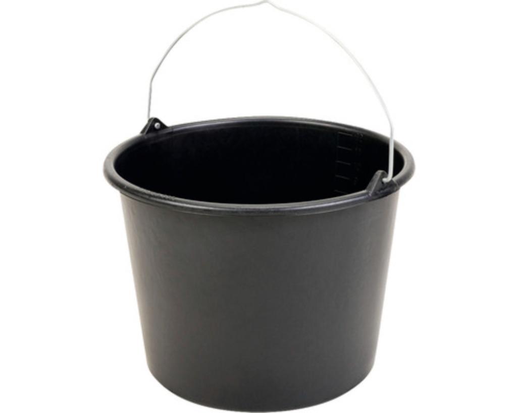 Seau de chantier PE rond noir avec étrier à crochet  310 mm, Enlèvement, Neuf, Outillage ou Accessoires