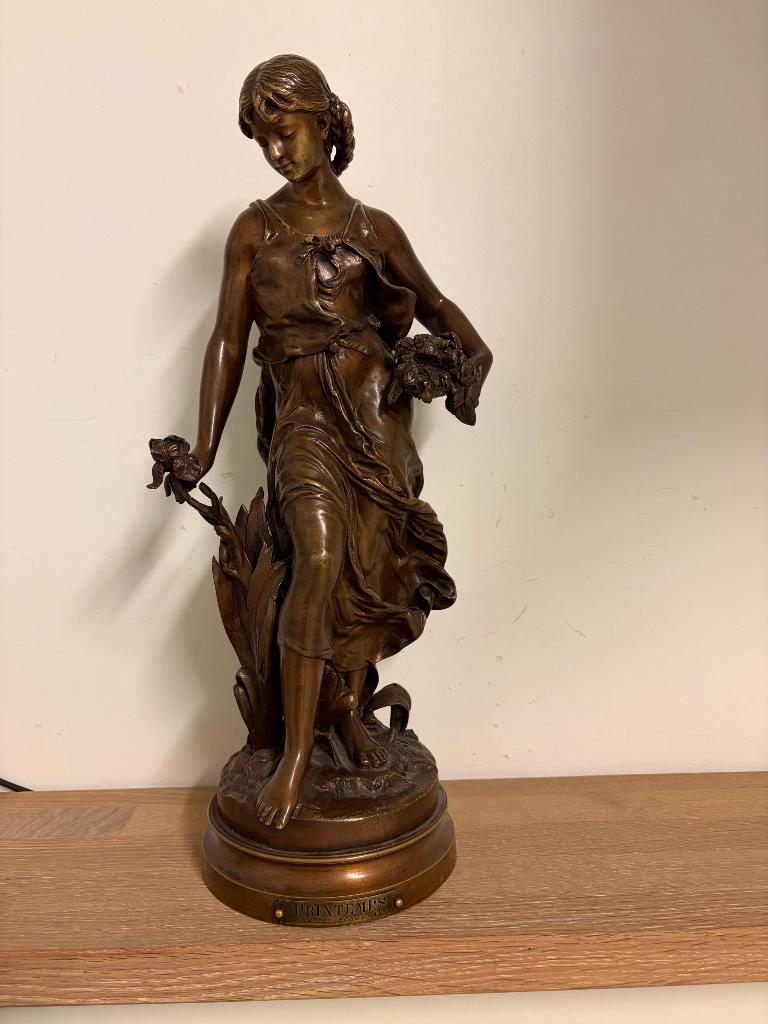 Brons beeld A.Moreau, Enlèvement ou Envoi, Bronze