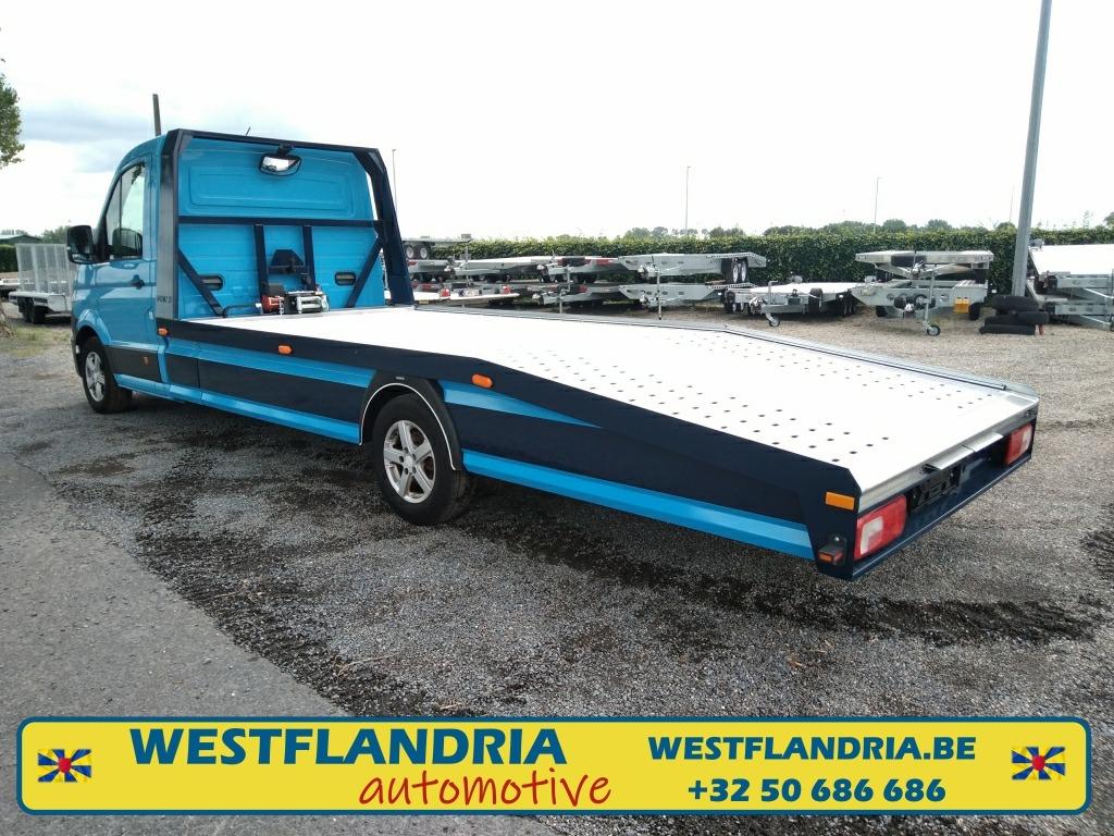Takelwagen VW Crafter + aluminium opbouw, Auto's, Euro 6, Volkswagen, Bedrijf, Te koop