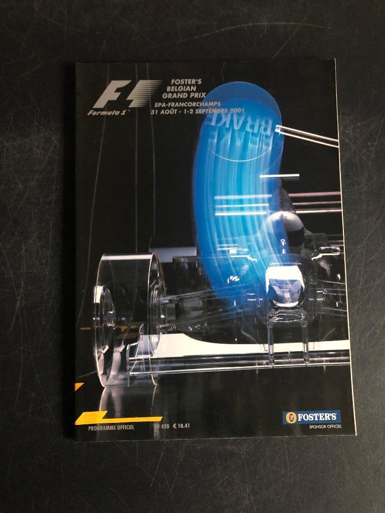 programme 2001 Belgian GP F1 Spa Michael Schumacher, Enlèvement ou Envoi