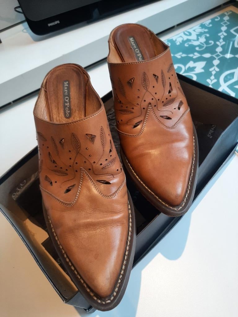 Muiltjes leder Marc O'Polo - maat 40, Kleding | Dames, Gedragen, Marc O’Polo, Bruin, Sandalen of Muiltjes
