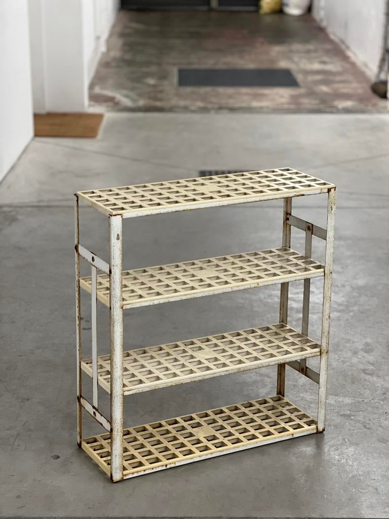 Étagère 50’s metal et plastique retro industrial cool vibe, Enlèvement, Utilisé