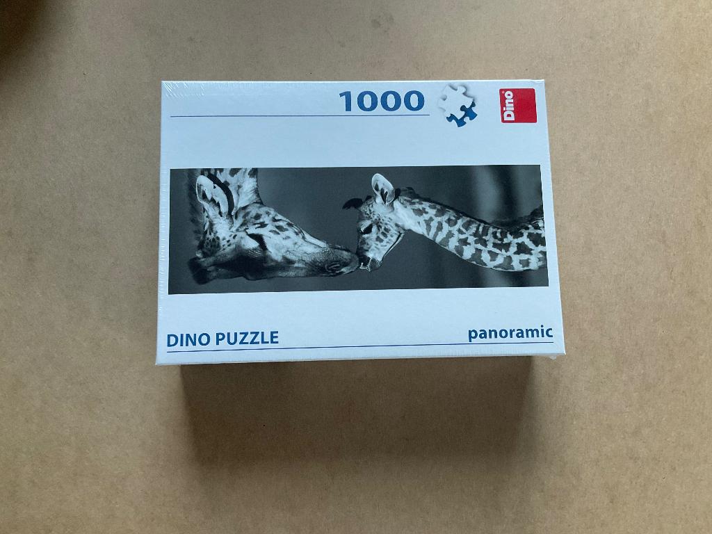 Panorama legpuzzel giraffen, Dino Puzzle, 1000 stukjes, Ophalen of Verzenden, 500 t/m 1500 stukjes, Nieuw, Legpuzzel