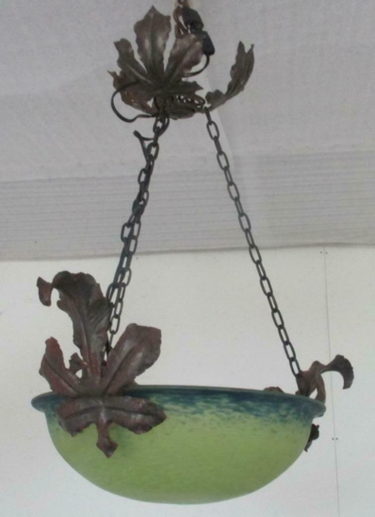 art nouveau lamp luster pate de verre Lorrain 5, Antiek en Kunst, Antiek | Verlichting, Ophalen