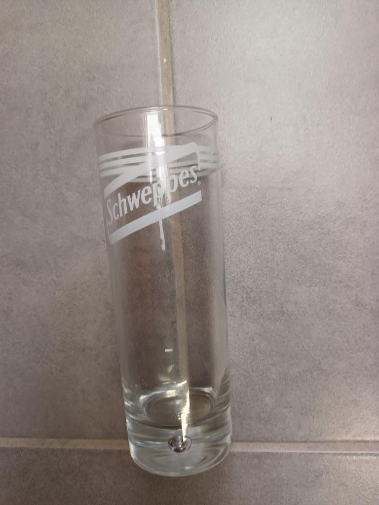 set van 6 glazen Schweppes, Ophalen of Verzenden, Nieuw, Frisdrankglas