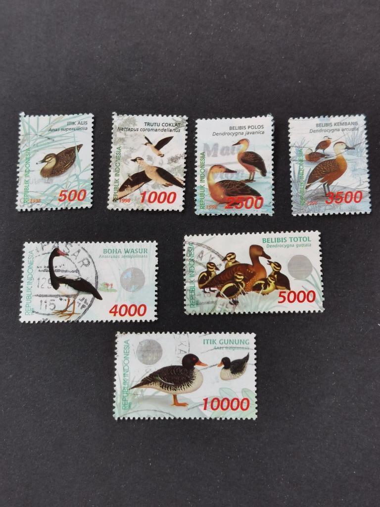 Indonésie 1998 - oiseaux - canards (en partie de feuille), Timbres & Monnaies, Enlèvement ou Envoi, Affranchi, Animal et Nature