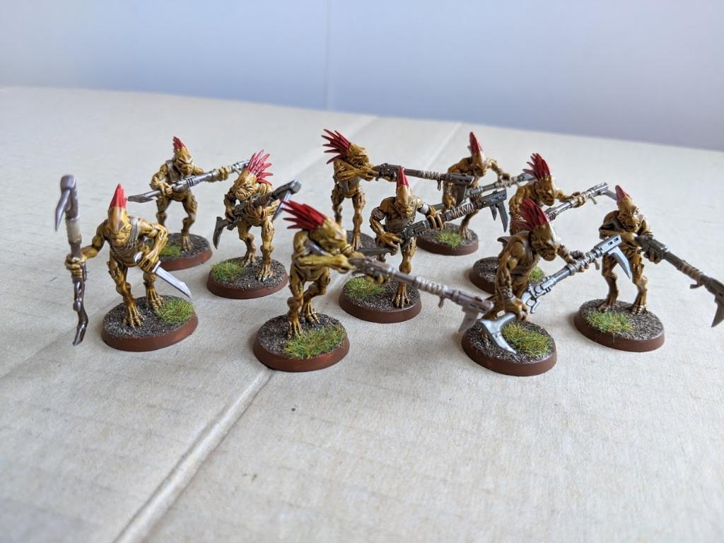 10 Kroot Warriors en plastique 28mm WH40K Games Workshop, Peint, Enlèvement ou Envoi, Figurine(s), Warhammer 40000
