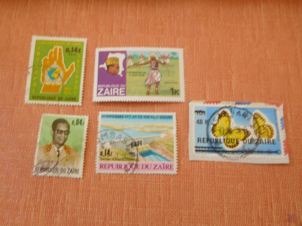 Zaïre-postzegels, Ophalen of Verzenden, Gestempeld