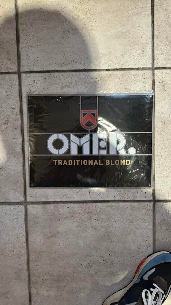 Reclame bord omer, Verzamelen, Merken en Reclamevoorwerpen, Ophalen, Zo goed als nieuw