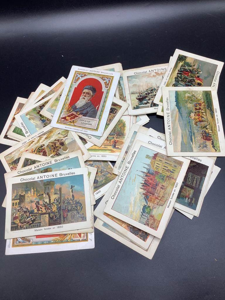 Lot cartes chromos chocolat Antoine Bruxelles, Collections, Enlèvement ou Envoi