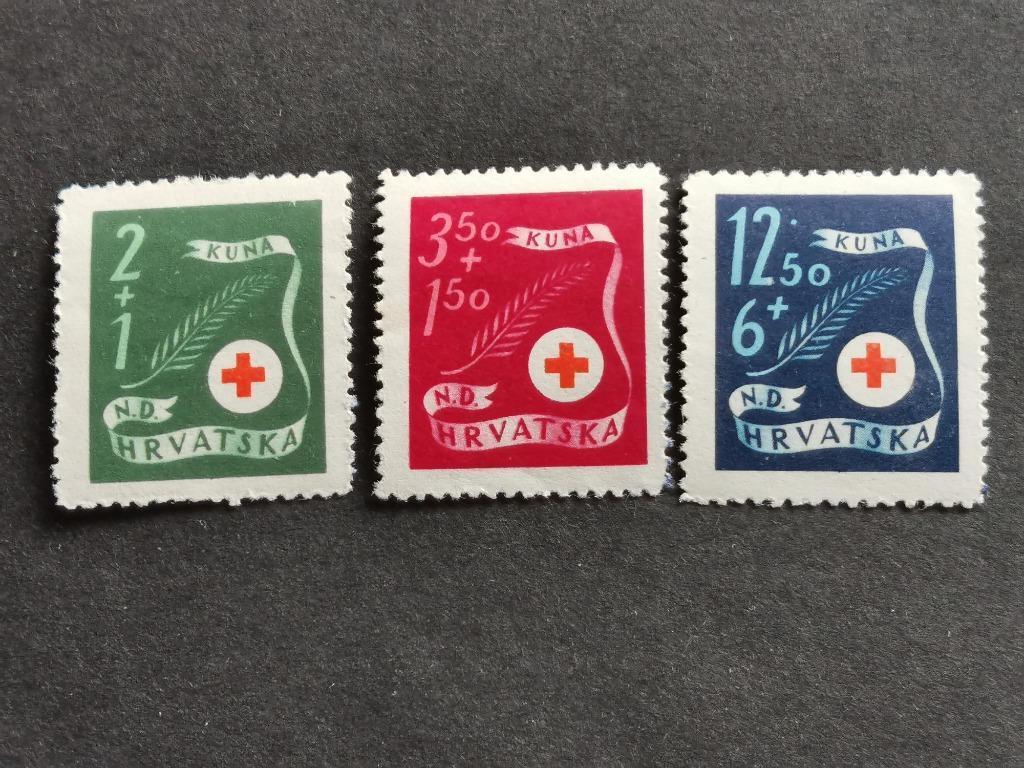Kroatie 1944 - Rode Kruis *, Ophalen of Verzenden, Joegoslavië, Postfris