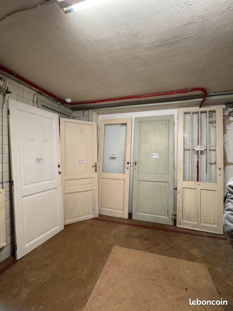 Antieke massief houten deuren, Gebruikt, Overige typen, Inclusief glas, 225 cm of meer