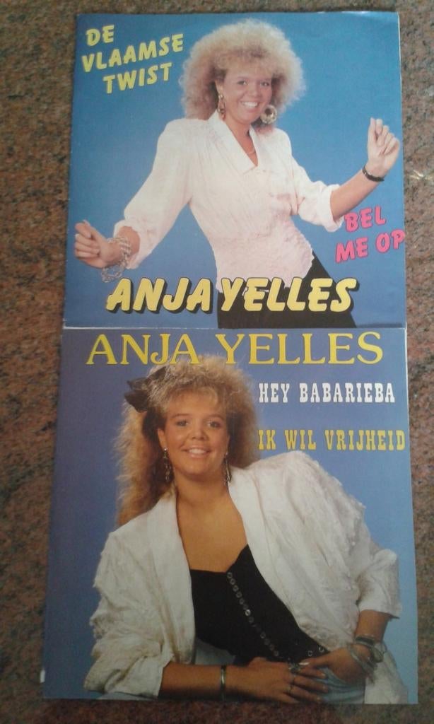 Anja Yelles: de vlaamse twist en Hey babarieba., Ophalen of Verzenden, Gebruikt, Nederlandstalig, Single