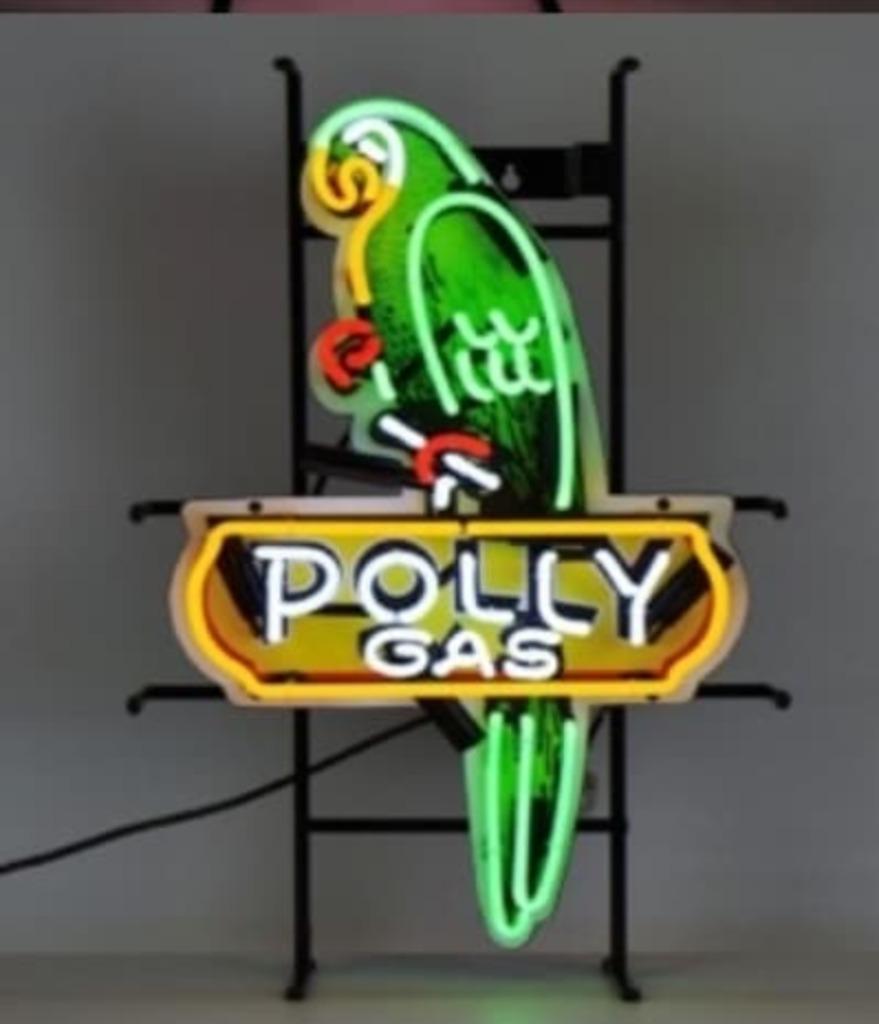 Pollygas neon en veel andere USA reclame decoratie neons, Enlèvement ou Envoi, Neuf, Table lumineuse ou lampe (néon)