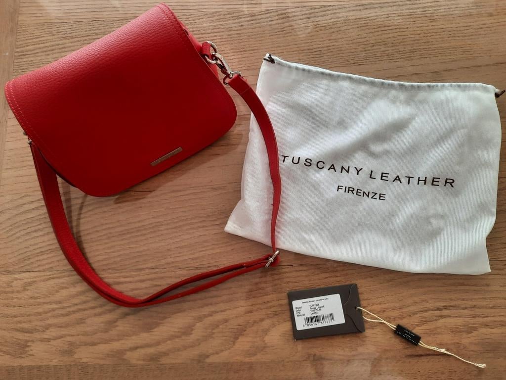 Sac à main neuf en cuir rouge TUSCANY LEATHER FIRENZE, Enlèvement ou Envoi, Neuf, Rouge, Cuir