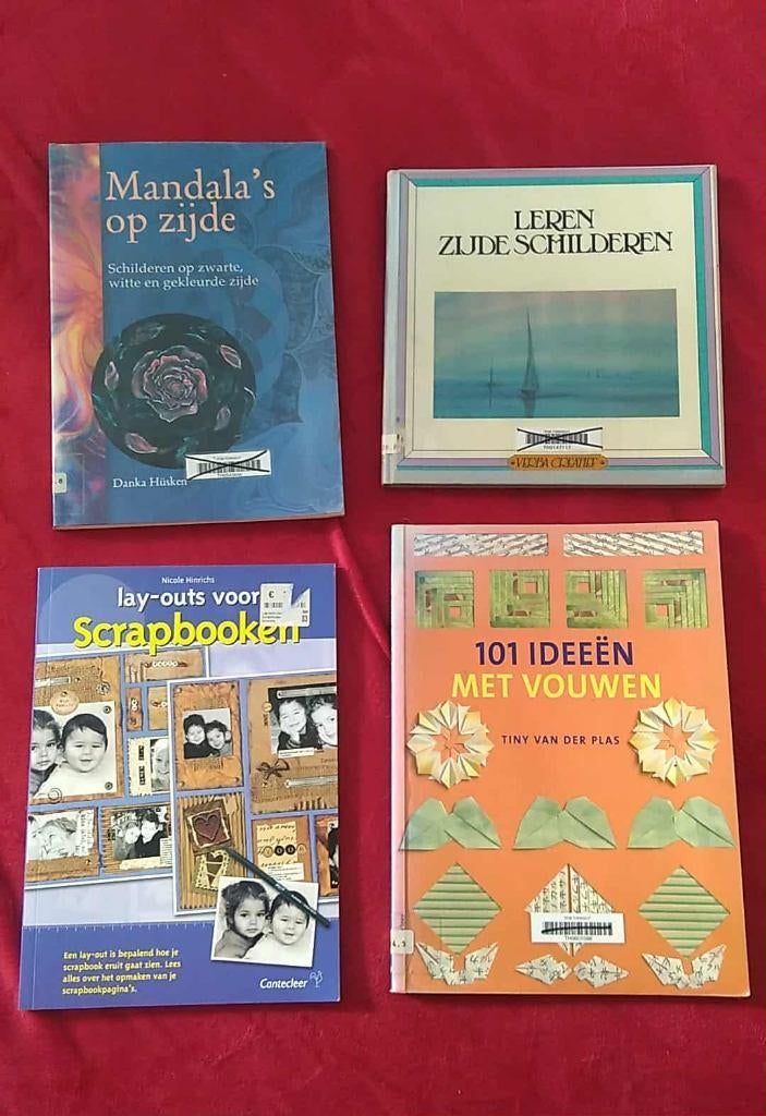 schilderen op zijde + lay-outs voor scrapbooken + vouwen, Ophalen of Verzenden