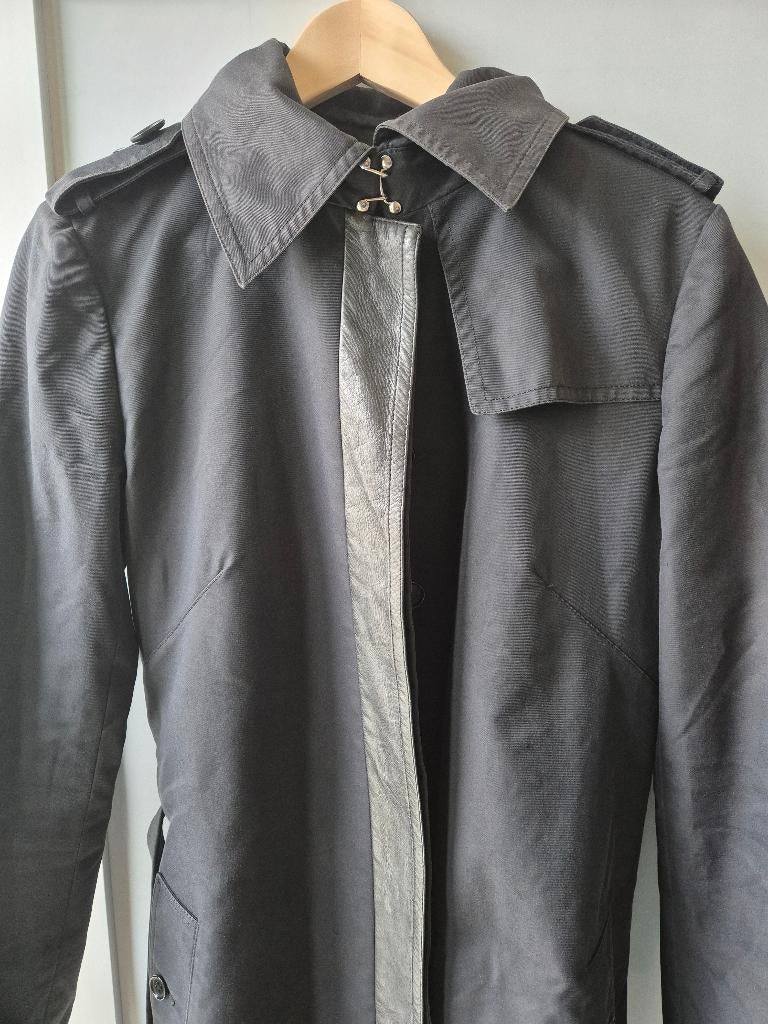 Luc Duchene trench coat jas, Zwart, Maat 42/44 (L), Zo goed als nieuw, Duchene