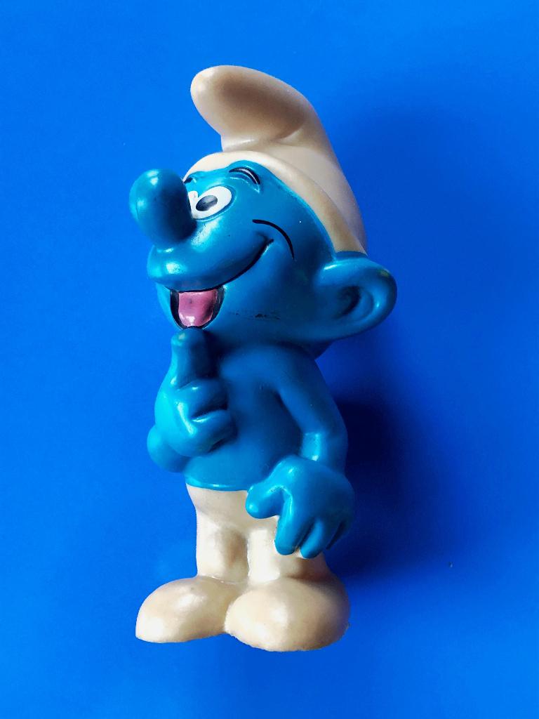Pouet schtroumpf bleu noté Peyo 4 - fonctionne, Collections, Schtroumpfs, Enlèvement, Utilisé