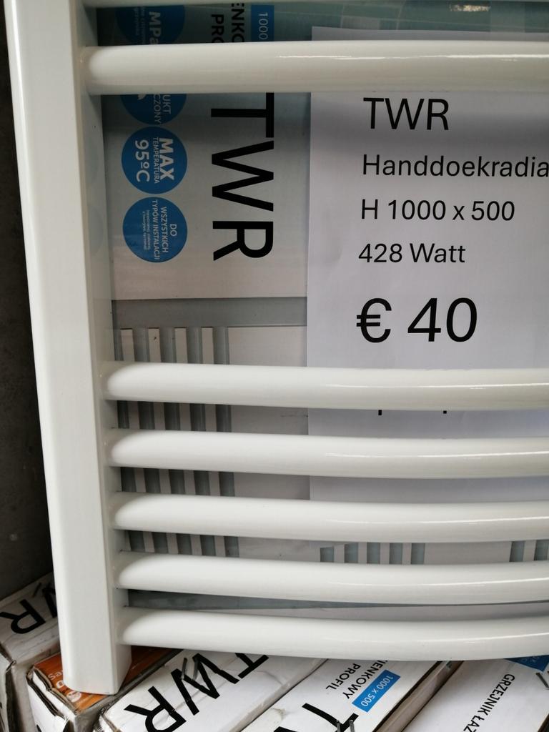 Handdoekradiator H 1000 x 500 428W op=op (PROMO), Ophalen, Nieuw, Radiator