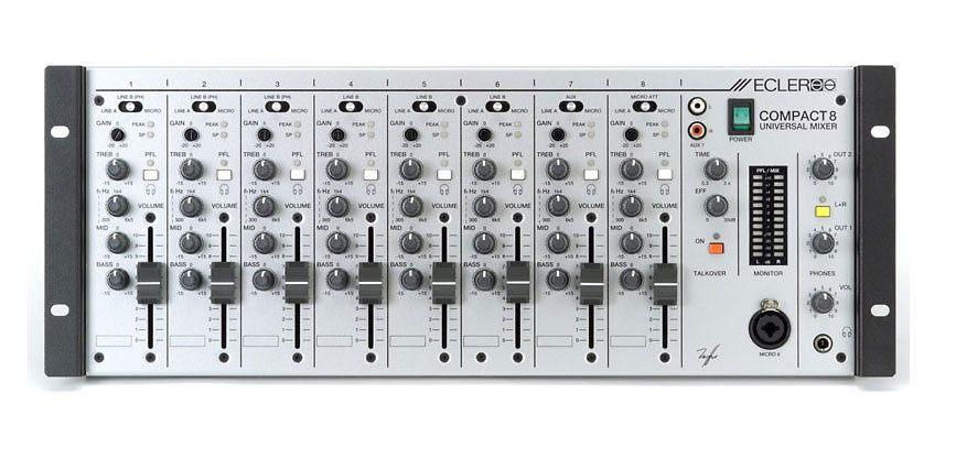 Ecler Compact 8 mixer, Muziek en Instrumenten, Ophalen, Zo goed als nieuw, 5 tot 10 kanalen, Microfooningang