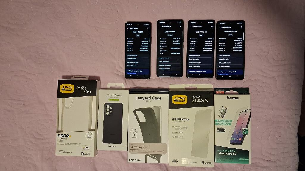 Samsung Galaxy A52 A53 4x met bescherming, Telecommunicatie, Mobiele telefoons | Samsung, Ophalen, Gebruikt, Zwart, Touchscreen