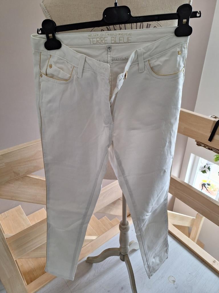 Witte lange broek terre bleue   nieuw !, Kleding | Dames, Ophalen of Verzenden, Zo goed als nieuw