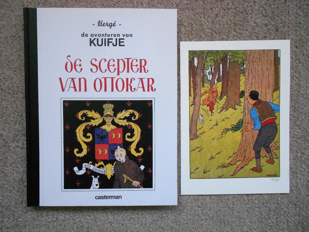 Kuifje - De Scepter van Ottokar - hardc +ex-libris 14 van 20, Boeken, Eén stripboek, Nieuw, Ophalen of Verzenden, Herge