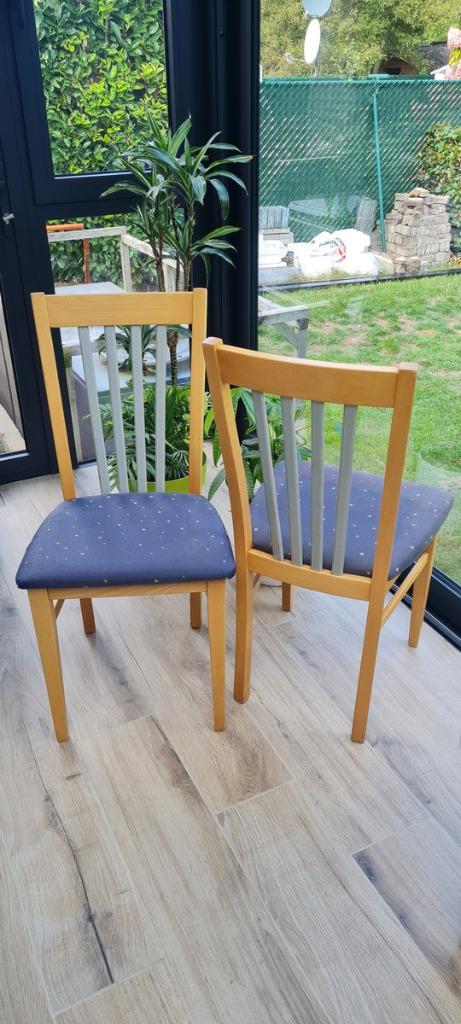 4 houten keukenstoelen, Ophalen, Gebruikt, Overige kleuren, Vier