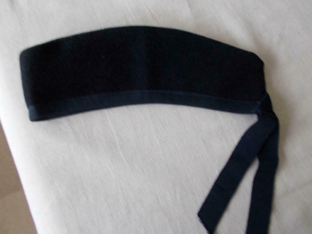 Vintage uniformpet met lintjes / donkerblauw, ANDERE, Enlèvement ou Envoi, Porté, Casquette