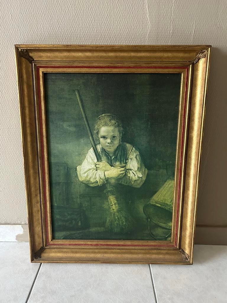 Schilderij met uitzonderlijk mooie gouden kader, Ophalen