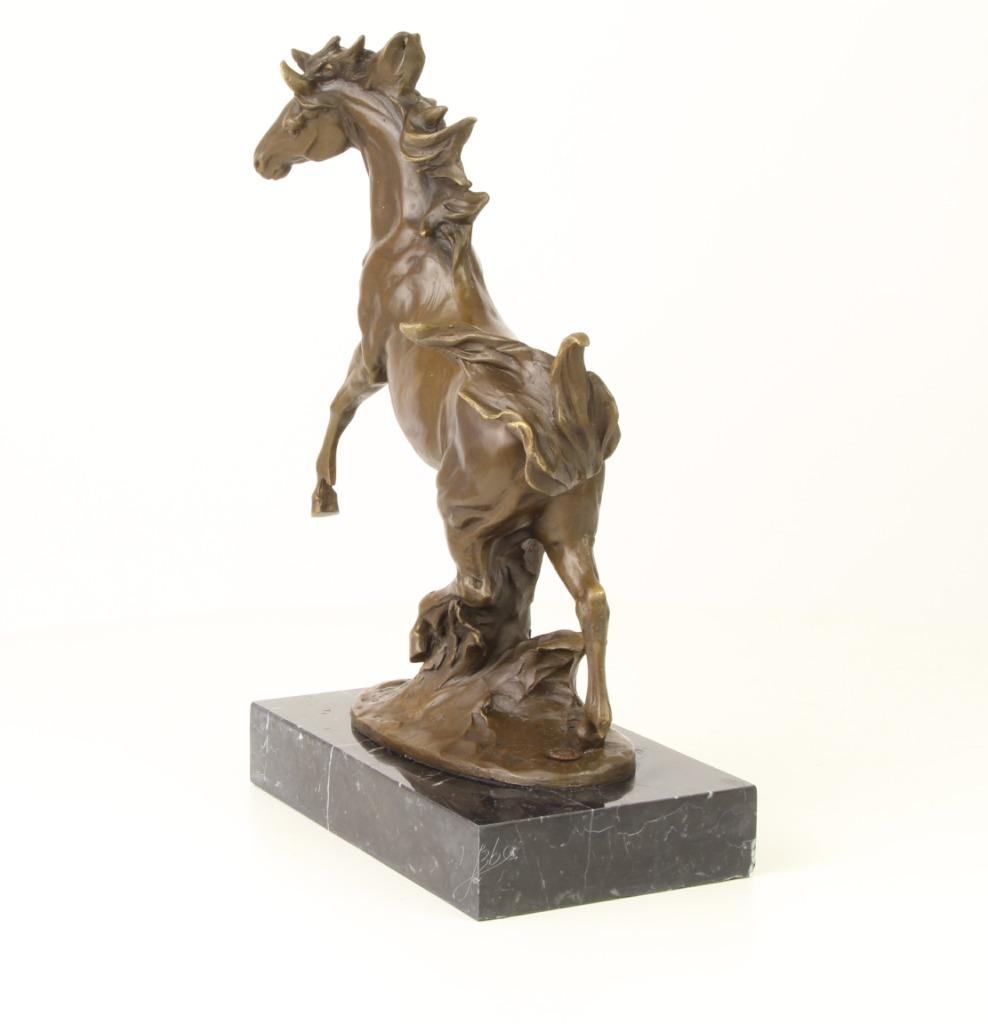 Grote Bronzen Beeld van een steigerend Paard | Nieuw, Antiek en Kunst, Verzenden, Brons