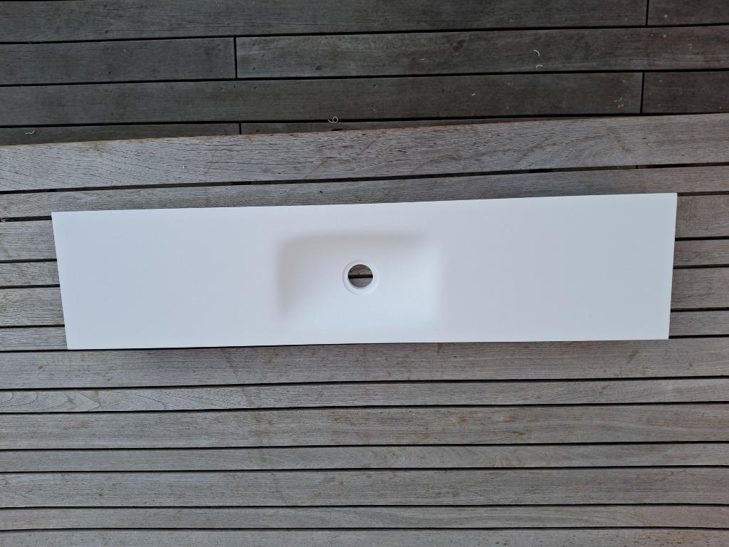handenwasser - lavabo toilet WC wit solid surface 100x23, Doe-het-zelf en Bouw, Ophalen, Nieuw, Wastafel