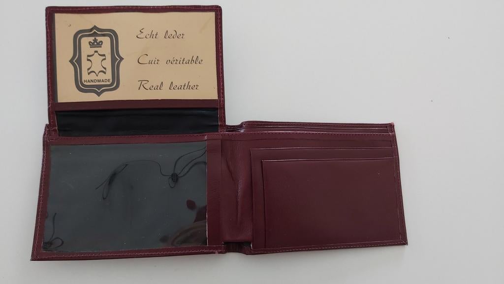 Portefeuille bordeaux en cuir, Enlèvement ou Envoi, Neuf, Cuir