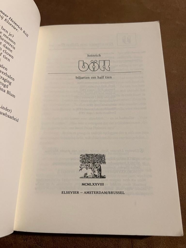 Biljarten om halft tien - Heinrich Böll, Boeken, Ophalen of Verzenden, Gelezen, Heinrich Böll, België