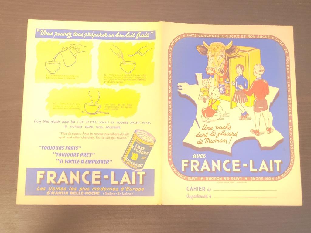 protège cahier publicitaire vintage FRANCE LAIT, Enlèvement ou Envoi, Neuf, Autres types