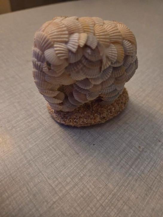 Vintage 70's olifant-schelpenbeeldje., Verzamelen, Beelden en Beeldjes, Zo goed als nieuw, Dier, Ophalen of Verzenden