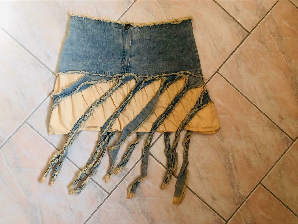 Mini jupe en jean, Autre, Comme neuf, Bleu, Au-dessus du genou