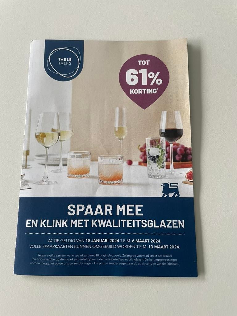 9 Delhaize zegels voor glazen, Enlèvement ou Envoi
