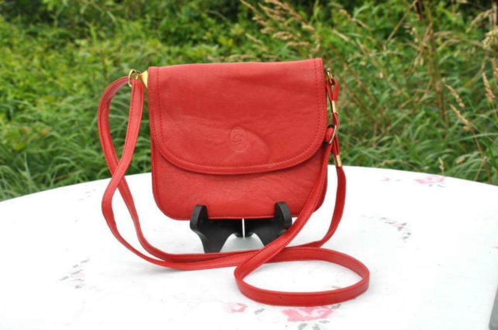 §  sac a main rouge avec bandoulière, Ophalen of Verzenden, Gebruikt, Rood, Leer