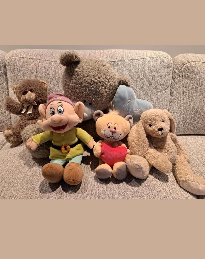 5 knuffels te koop ◇Dopey en Pimboli VERKOCHT◇, Kinderen en Baby's, Speelgoed | Knuffels en Pluche, Ophalen, Zo goed als nieuw